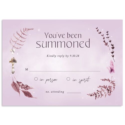 Crystal Forest Wedding Response Cards Bordeaux Signature Standard