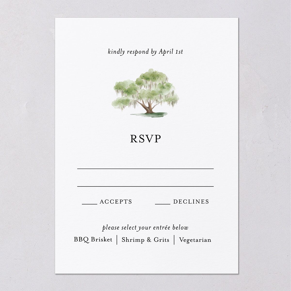 Charming Charleston Wedding Response Cards — view 5
