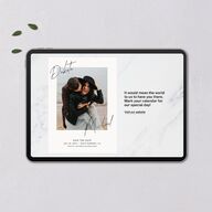 Signatures Digital Save the Date Cards Off-White Dusty Blue Lets Celebrate Standard