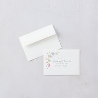 Floral Appliqué Wedding Response Cards Slate Signature Standard