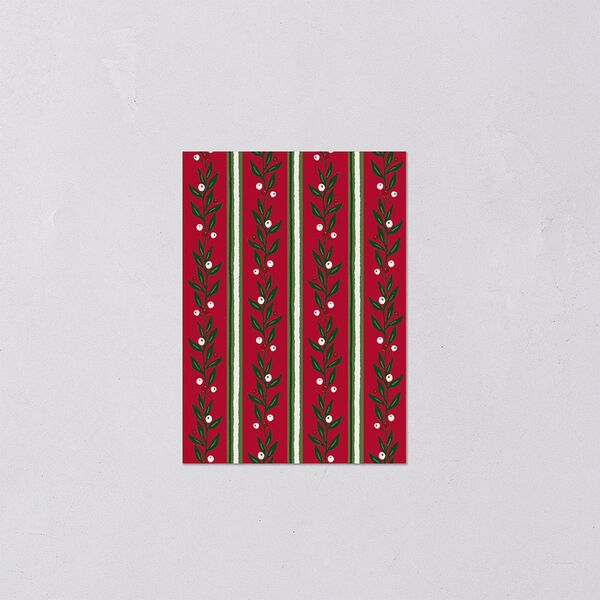 Elegant Vintage Christmas QR Code RSVP Cards Jewel Red Signature Standard