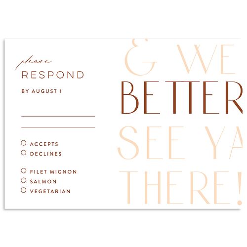 Real Talk Wedding Response Cards Chestnut Signature Standard