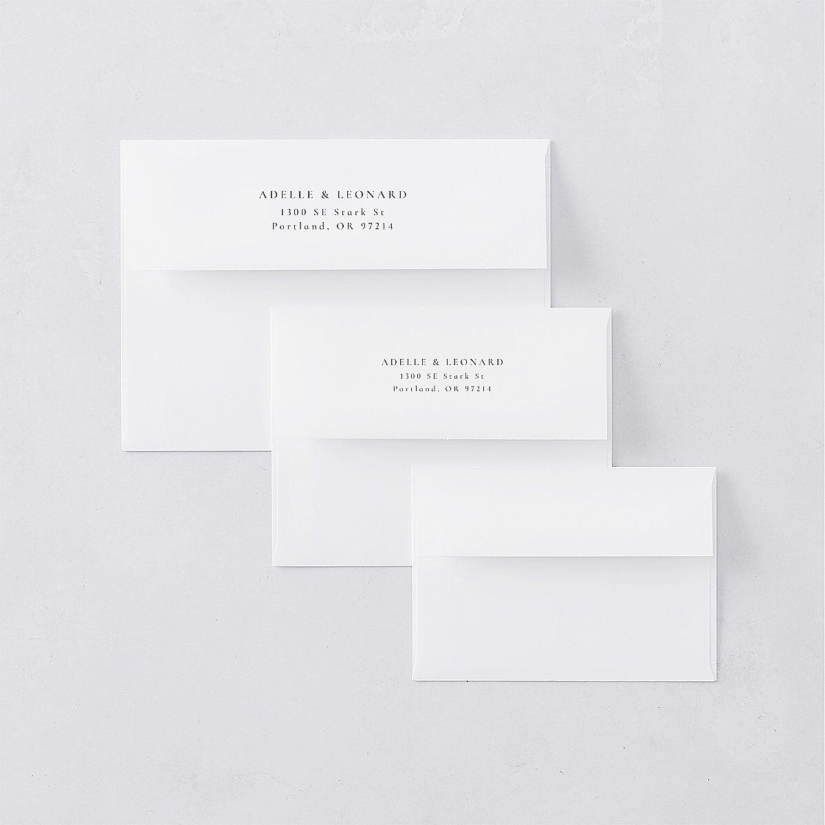 Dried Blooms Bridal Shower Invitation Envelopes White Standard Copper Both Recipient and Return Addresses Signature