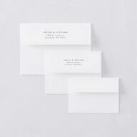 Dried Blooms Bridal Shower Invitation Envelopes White Standard Copper Both Recipient and Return Addresses Signature