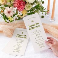 Simple Retro Daisy Wedding Programs Meadow Signature