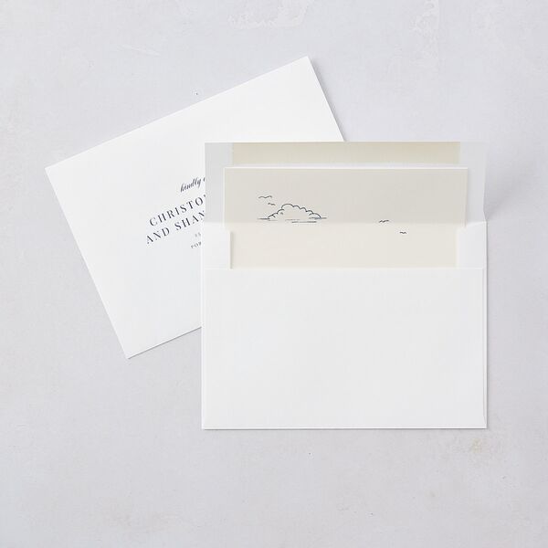 Elegant Lighthouse Save The Date Cards Maritime Signature smooth Blank No Standard