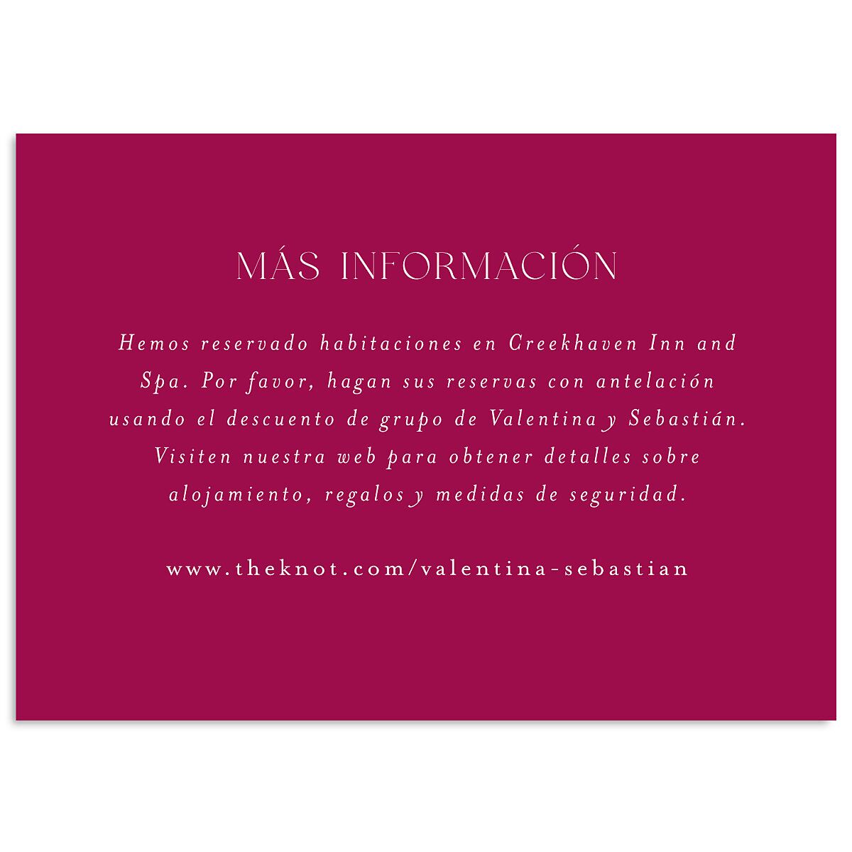 Hacienda Elegante Wedding Enclosure Cards