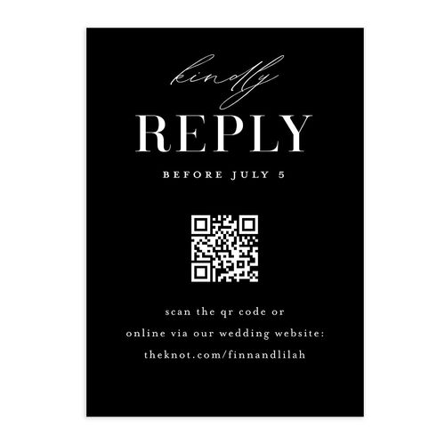 Portrait Gallery QR Code RSVP Cards Licorice Signature Standard