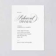 Opposites Attract Rehearsal Dinner Invitations Licorice Signature Blank