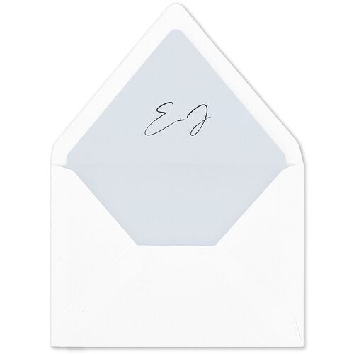 Scripted Arch Euro Envelope Liners Navy Luxe