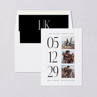 Display Date Save the Date Cards Midnight Signature smooth Blank No Standard