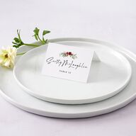 Floral Arc Place Cards Merlot Signature