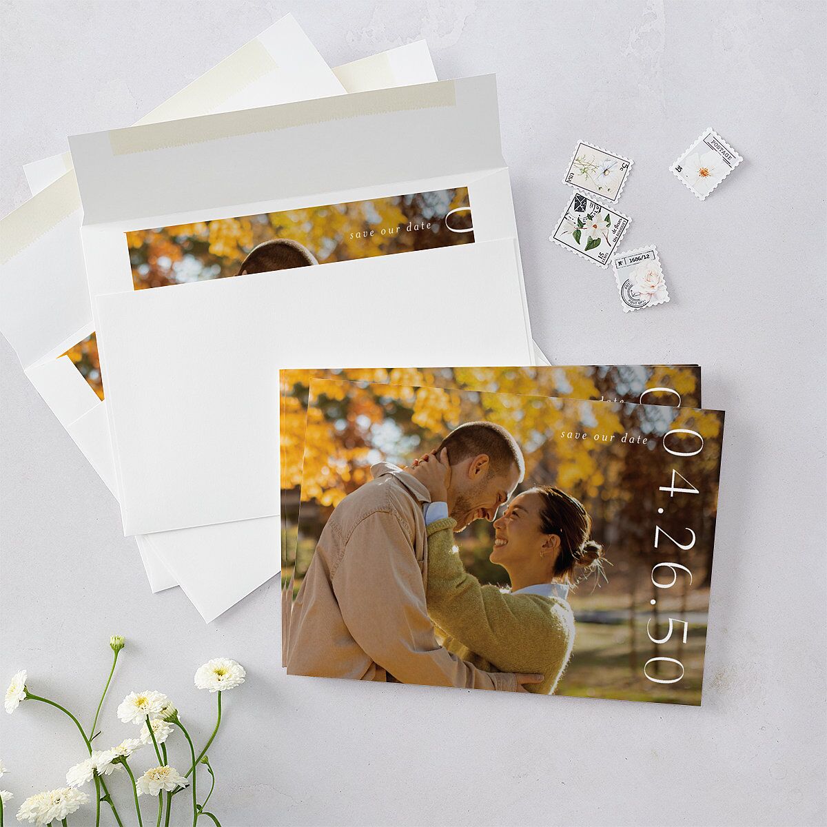 Timeless Elegance Save The Date Cards — view 5