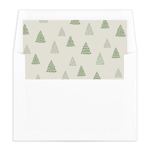 Christmas Wishes Envelope Liners - Green