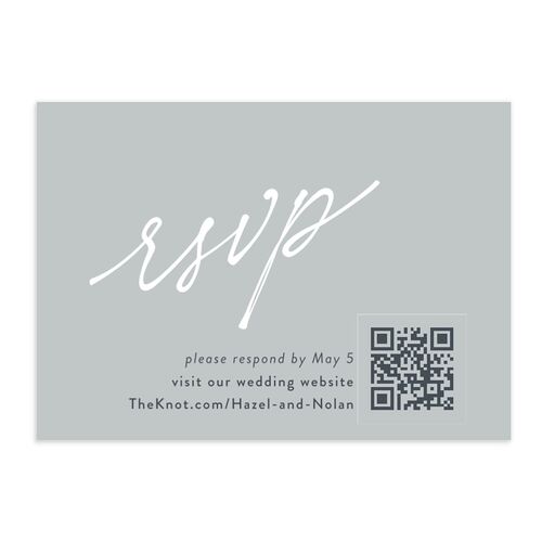 Forever Arch QR Code RSVP Cards Slate Signature Standard