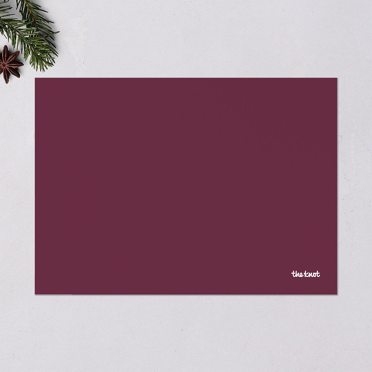 Bookend Greeting Holiday Cards Bordeaux Signature Blank Standard Landscape