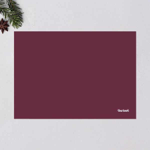 Bookend Greeting Holiday Cards Bordeaux Signature Blank Standard Landscape