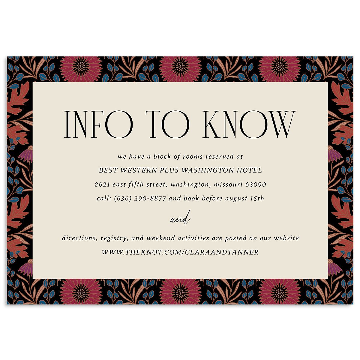 Ornate Garden Wedding Enclosure Cards