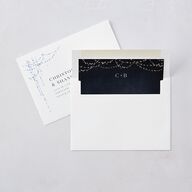 Enchanted Evening Save the Date Cards Dark Navy Signature smooth Blank No Standard