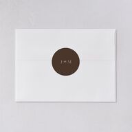 Simple Boho Flowers Wedding Stickers Champagne Circle