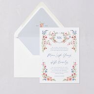 Fairytale Wildflower Crest Euro Envelope Liners Pure White Luxe