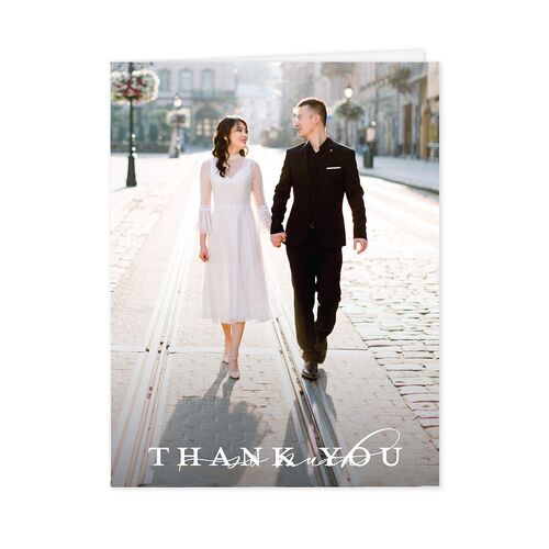 Natural Monogram Thank You Cards Fawn