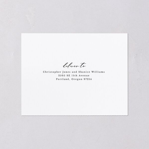 Eucalyptus Frame All-in-One Wedding Invitations Pure White Signature Light Both Recipient and Return Addresses No
