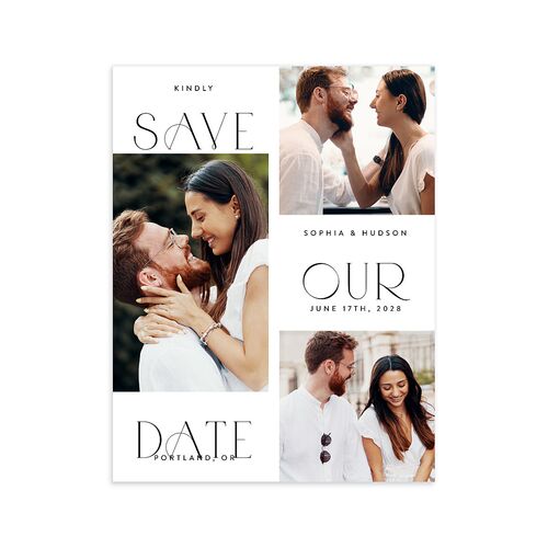 Beloved Union Save the Date Petite Cards Ocean Signature smooth Blank No Standard