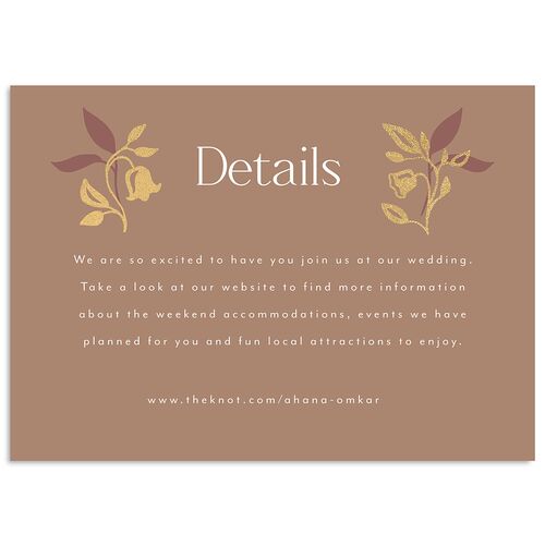 Rustic Nouveau Wedding Enclosure Cards Gold Fawn Signature Standard