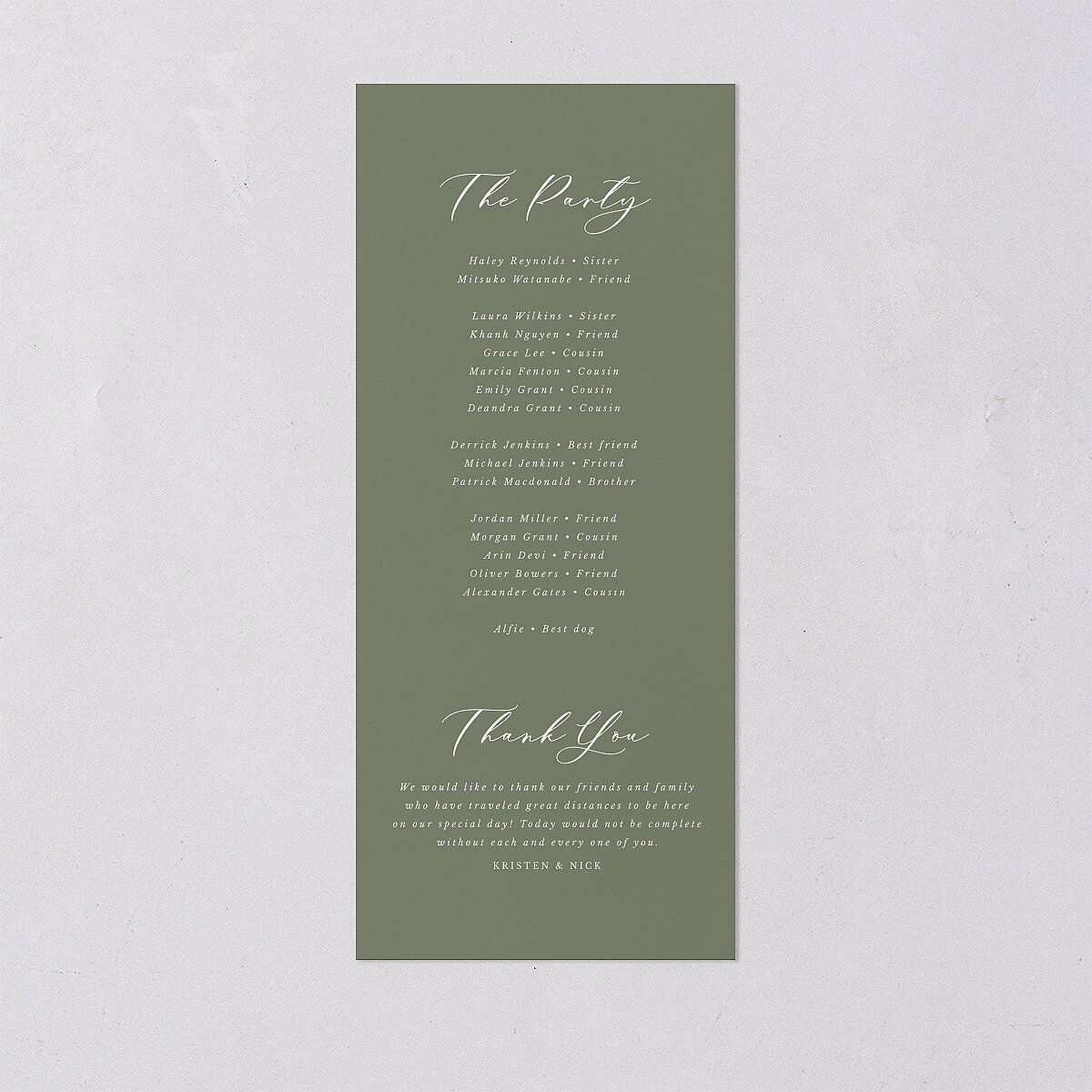 Eucalyptus Frame Wedding Programs — view 2