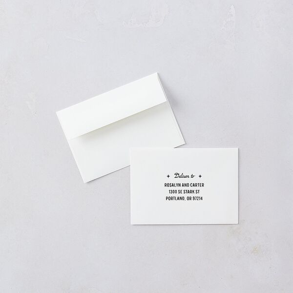 Classic Western Response Card Envelopes Midnight White Return Address Signature Standard