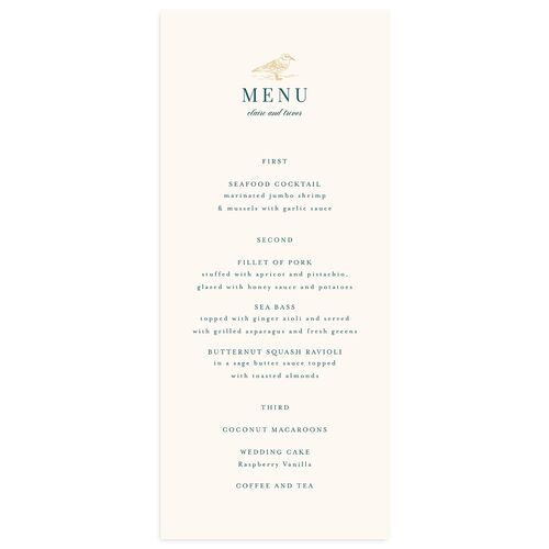 Elegant Lighthouse Foil Menus Gold Wave Signature