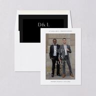 Manhattan Save the Date Cards Pure White Signature smooth Blank No Standard