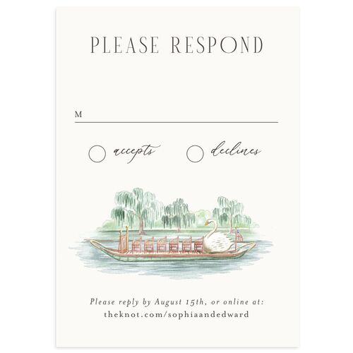 Boston Skyline Wedding Response Cards Champagne Signature Standard