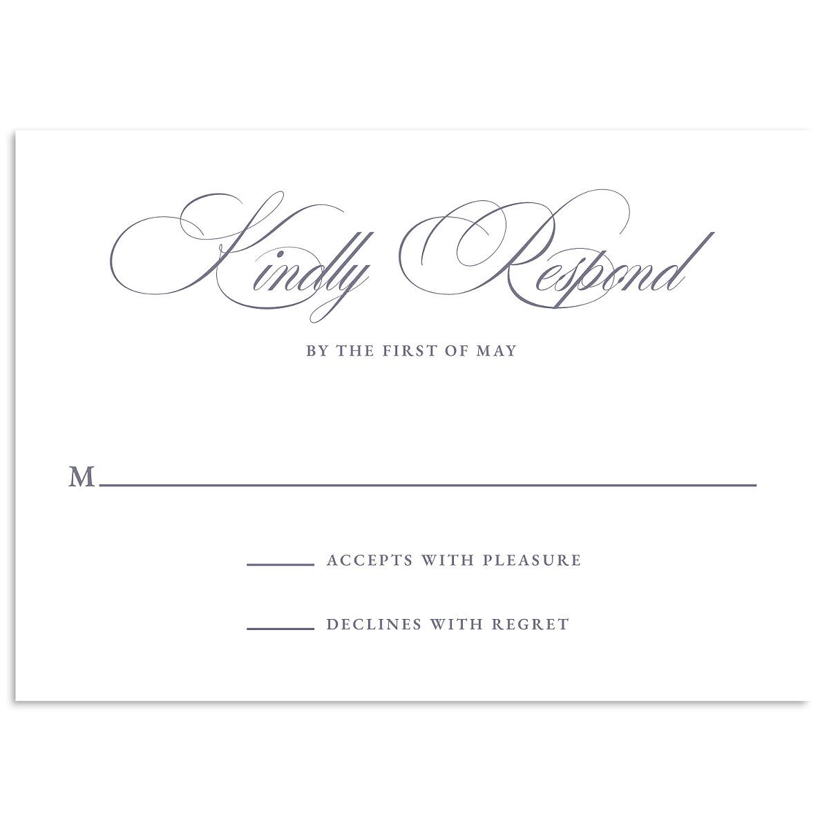 Monogram Branches Wedding Response Cards