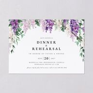 Sparkling Wisteria Rehearsal Dinner Invitations Iris Signature Blank