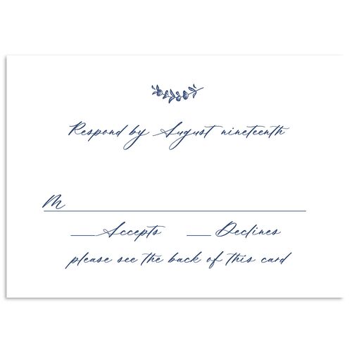 Eucalyptus Monogram Wedding Response Cards Sapphire Signature Standard