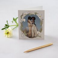 Calla Lily Nouveau Photo Thank You Cards Champagne