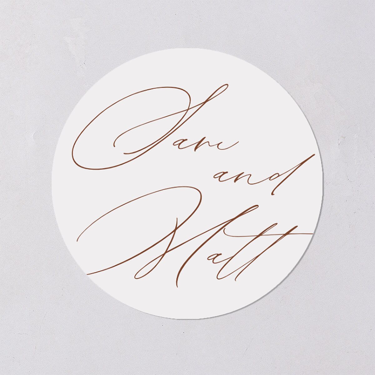 Rustic Branches Wedding Stickers Terracotta Circle