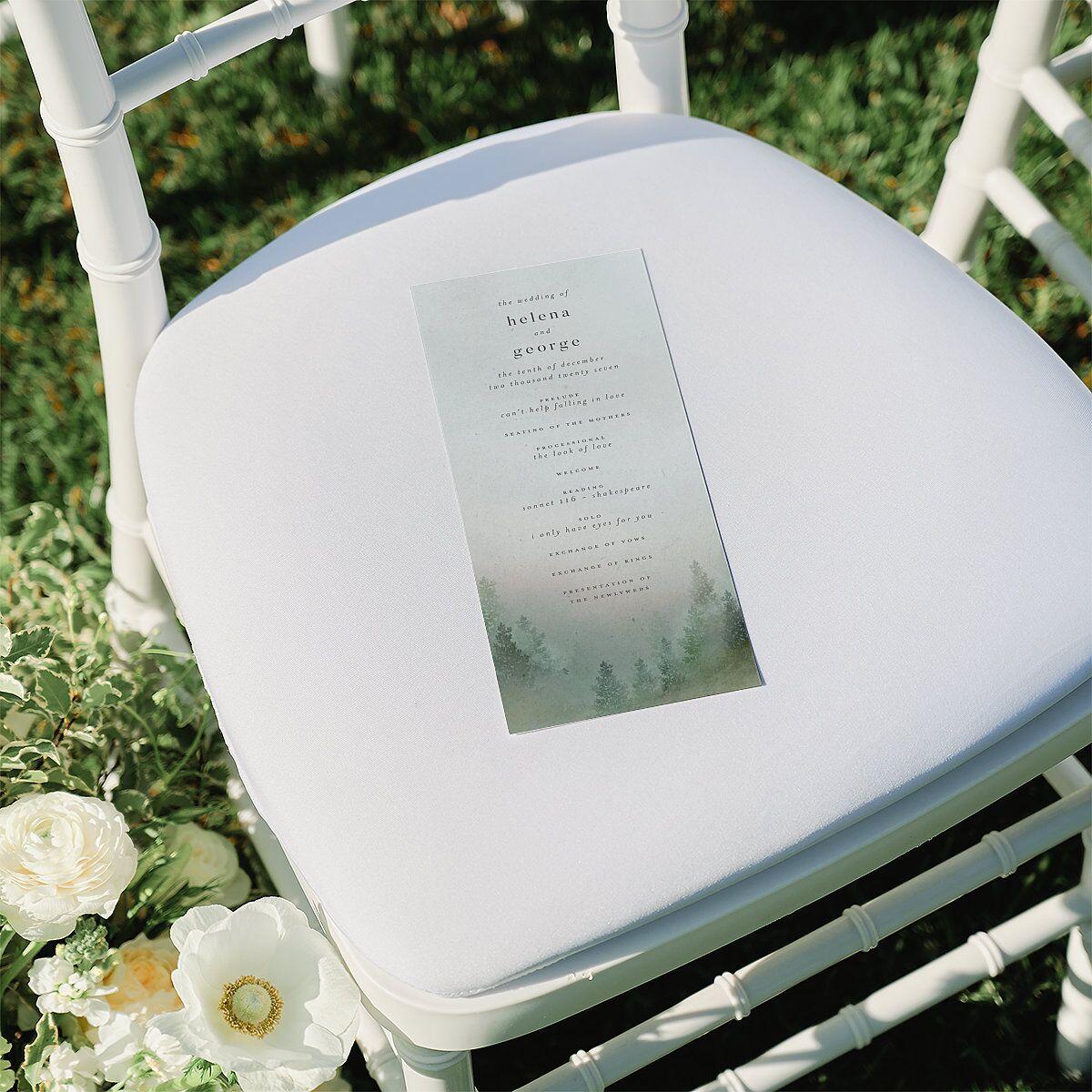 Mountain Mist Wedding Programs — view 4