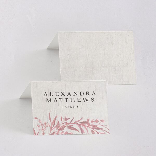 Natural Laurel Place Cards Candy Pink Signature