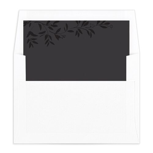 Holiday Oval Envelope Liners - Black