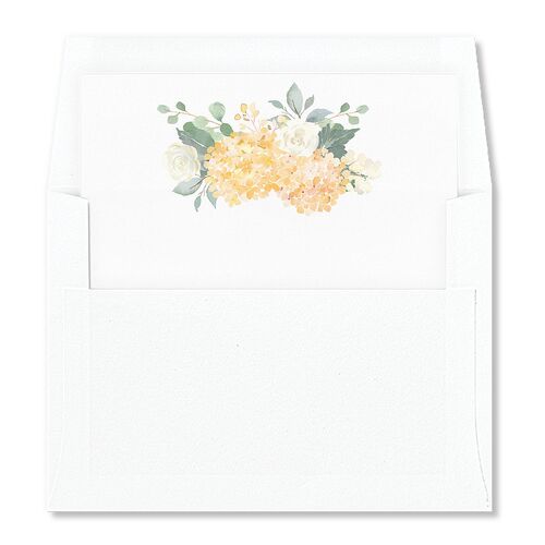 Gilded Hydrangea Envelope Liners Barely Peach Standard