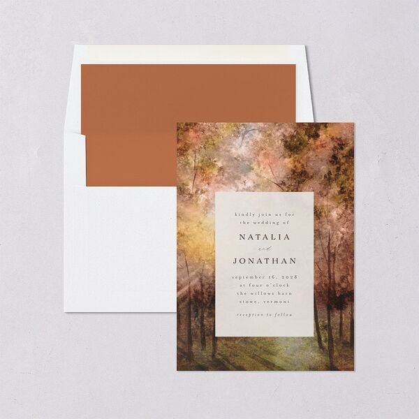 Enchanted Forest Envelope Liners Terracotta Standard