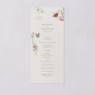 Rustic Butterflies Wedding Programs Scottish Green Signature