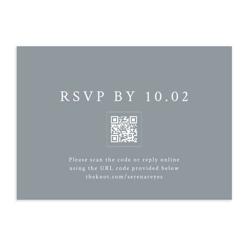Captured Love QR Code RSVP Cards Dusty Blue Signature Standard