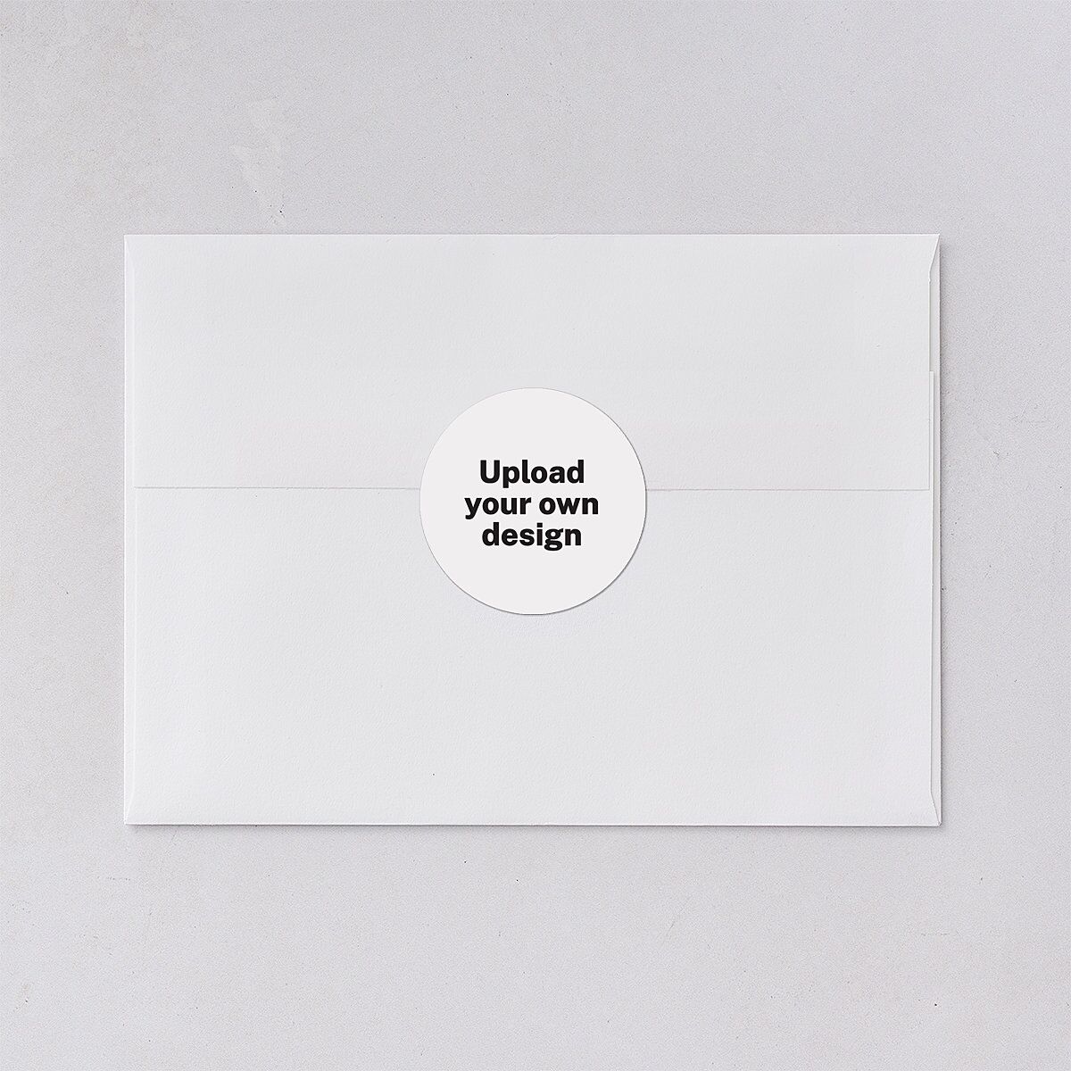 Upload Your Own Design Landscape Wedding Stickers Pure White Circle