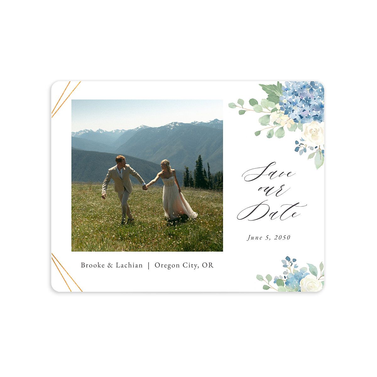 Elegant Hydrangea Save The Date Magnets