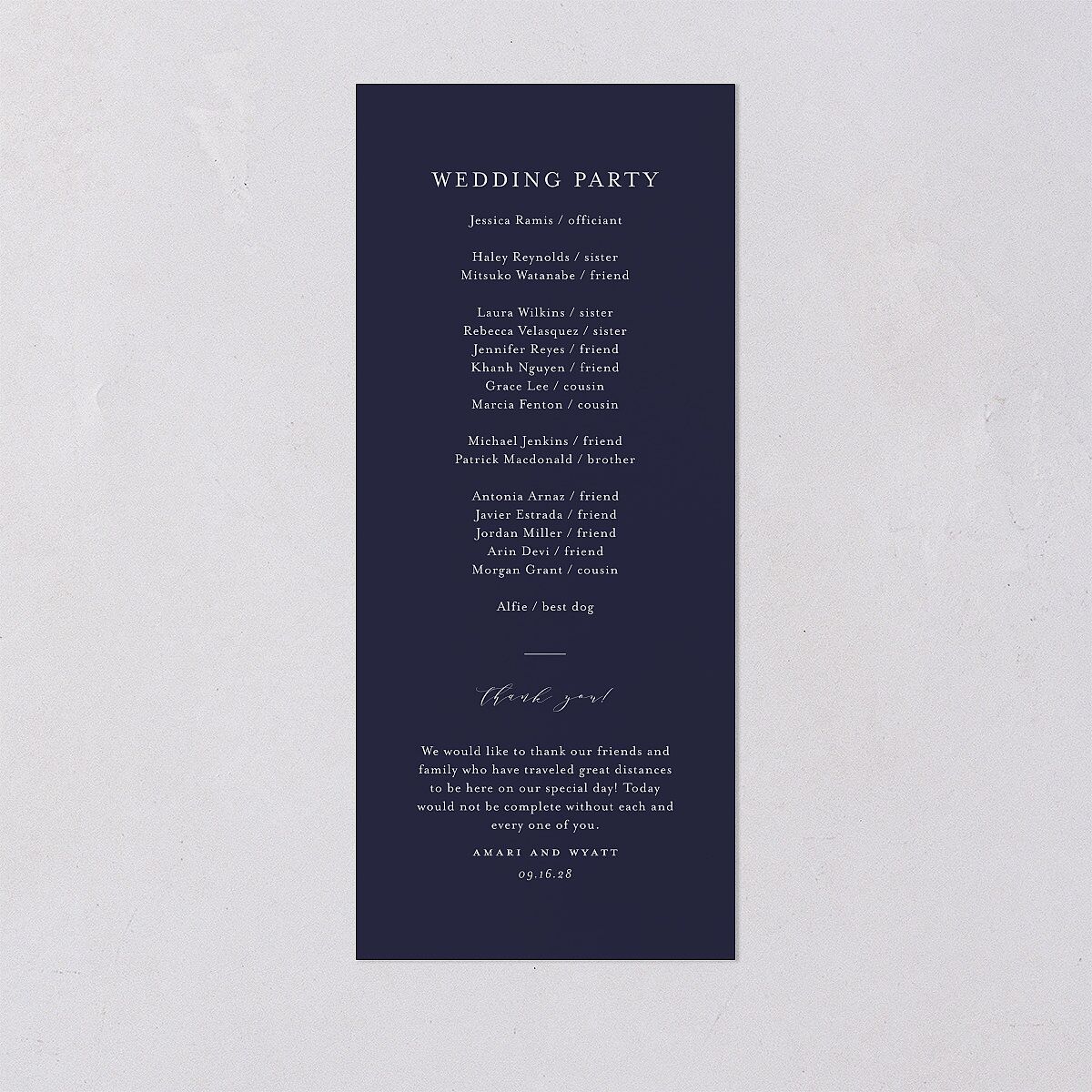 Rustic Branch Frame Wedding Programs Navy Signature