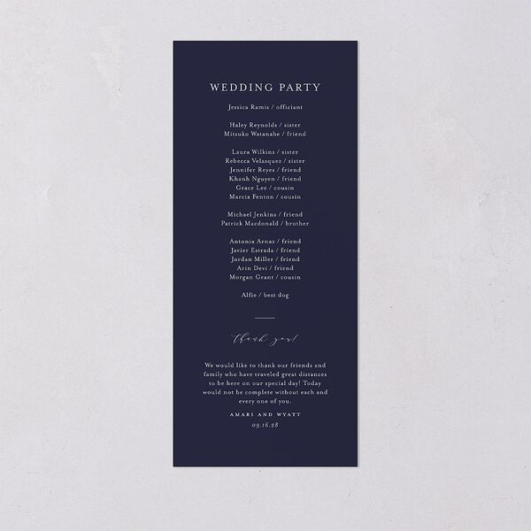 Rustic Branch Frame Wedding Programs Navy Signature